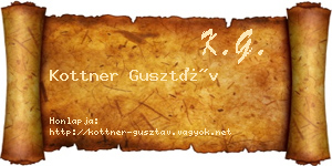Kottner Gusztáv névjegykártya